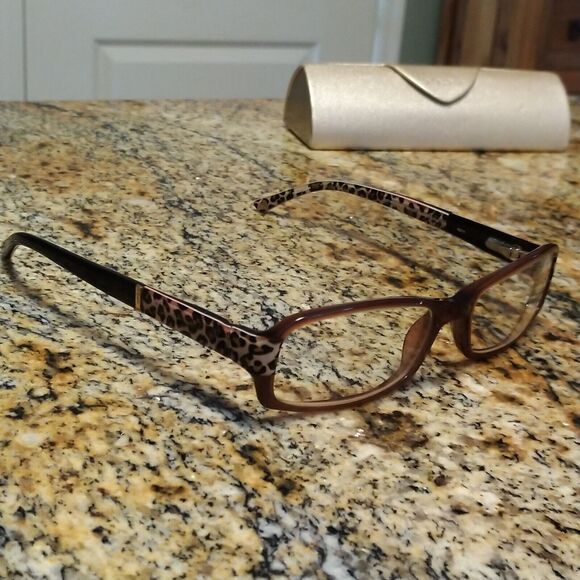 BEBE “ACCOMPLISHED” Eyeglasses Frame BB5003 52-16-135 Animal Leopard & Case - Picture 3 of 11